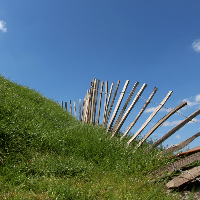 Broken Fence on Hill