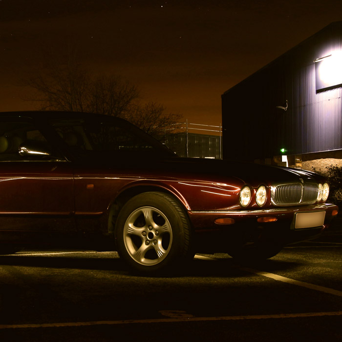 Jaguar XJ8 Night Photography